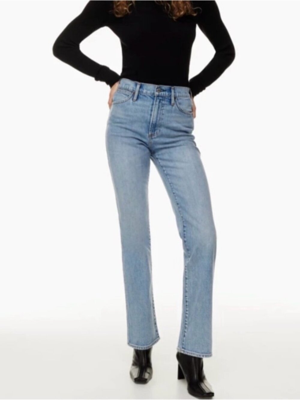 Denim Forum Cowgirl High Rise Boot 30L Size 24 Aritzia #103312